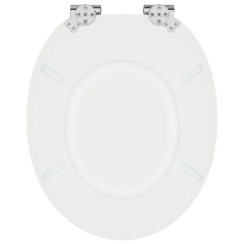 Мека затваряща се тоалетна седалка 2 pcs Бял 44 x 38 см ПДЧ