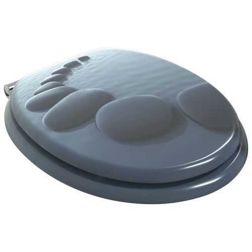 Мека затваряща се тоалетна седалка 2 pcs Сив 44 x 38 см ПДЧ