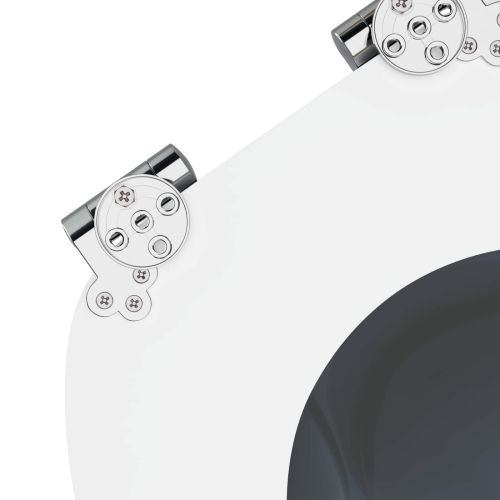 Мека затваряща се тоалетна седалка 2 pcs Сив 44 x 38 см ПДЧ