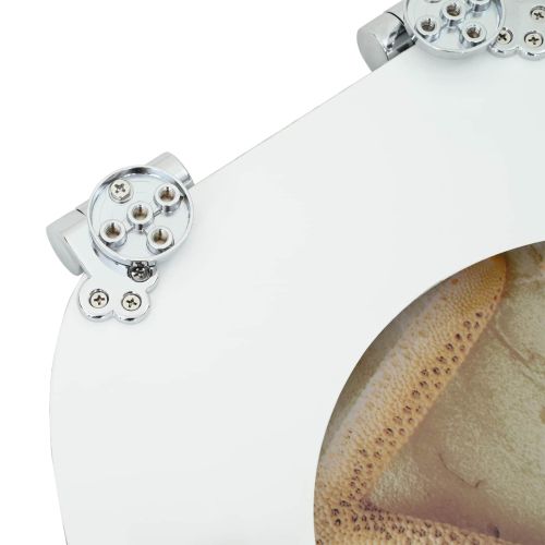 Мека затваряща се тоалетна седалка 2 pcs Жълт и бял 44 x 38 см