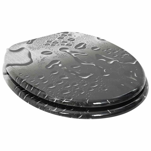 Мека затваряща се тоалетна седалка 2 pcs Сив 44 x 38 см ПДЧ