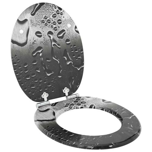 Мека затваряща се тоалетна седалка 2 pcs Сив 44 x 38 см ПДЧ