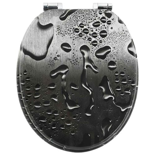 Мека затваряща се тоалетна седалка 2 pcs Сив 44 x 38 см ПДЧ