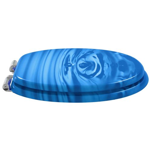 Мека затваряща се тоалетна седалка 2 pcs Син капсула 44 x 38 см