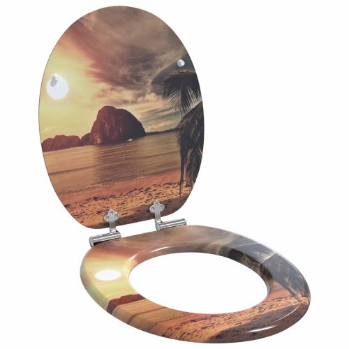 Мека затваряща се тоалетна седалка 2 pcs Оранжево 44 x 38 см