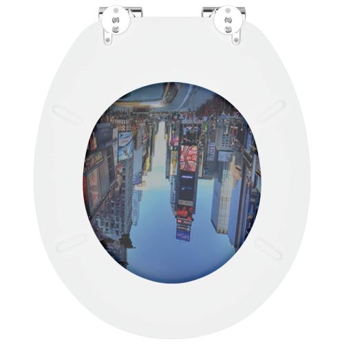 Мека затваряща се тоалетна седалка 2 pcs Сив 44 x 38 см ПДЧ