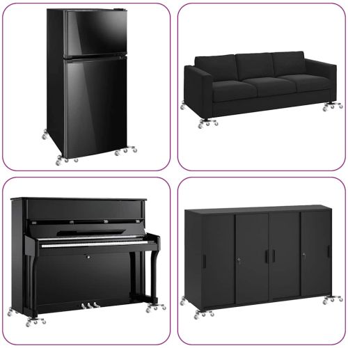 Мебелни колелца 4 бр. с повдигач 19x17,5x6 см стомана 1000 кг