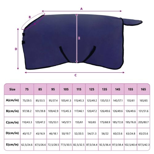 Конско одеяло Морски син Полиестер