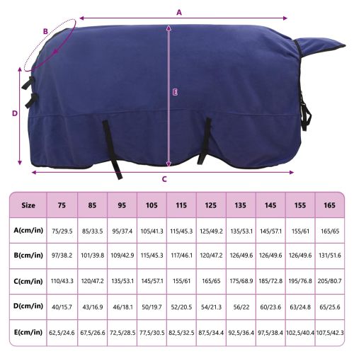 Конско одеяло Морски син 125 cm Полиестер