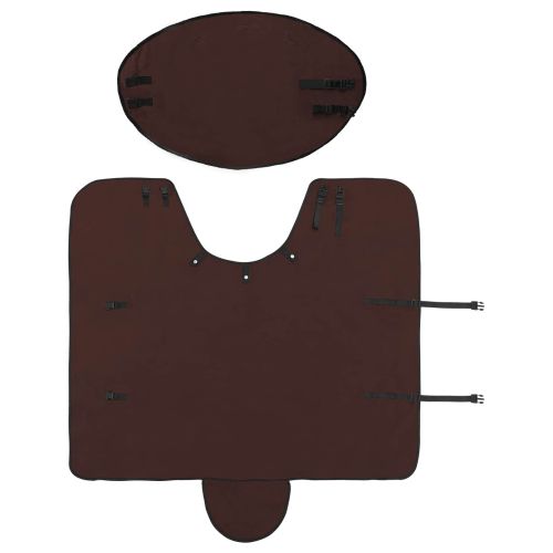 Конско одеяло Пълно тъмно кафяво Полиестер