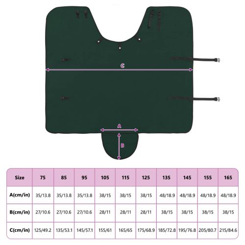 Конско одеяло Пълно тъмно зелено Полиестер
