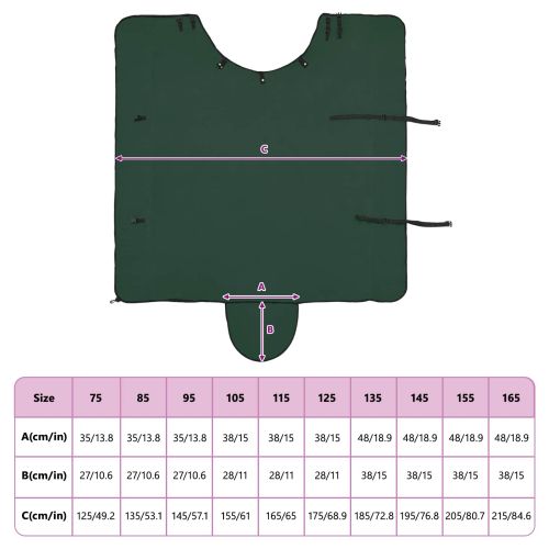 Конско одеяло Пълно тъмно зелено Полиестер