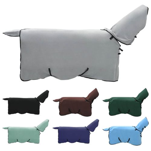 Конско одеяло Пълно светло сиво и розово Полиестер