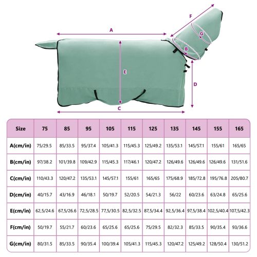 Конско одеяло Специално зелено Полиестер