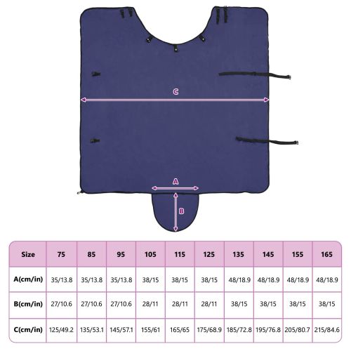 Конско одеяло Морски син Полиестер