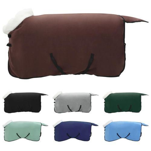 Конско одеяло Пълно тъмно кафяво 75 cm Полар флийс