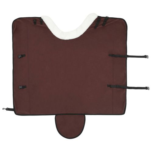 Конско одеяло Пълно тъмно кафяво 155 cm Полар флийс
