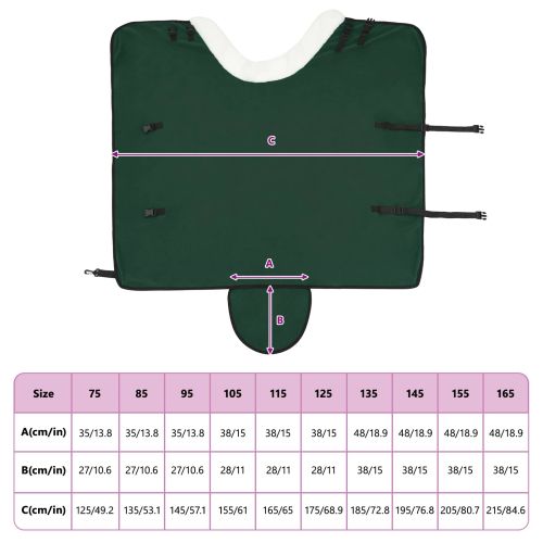 Конско одеяло Пълно тъмно зелено 105 cm Полар флийс