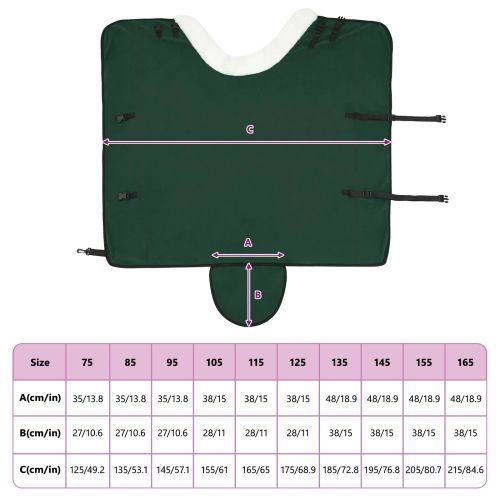 Конско одеяло Пълно тъмно зелено 155 cm Полар флийс