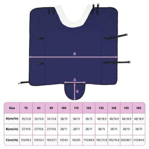 Конско одеяло Морски син 125 cm Полар флийс