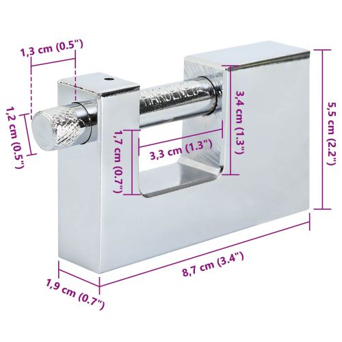 Катинар 12 pcs Сребрист 8,7 x 1,9 x 5,5 см Желязо
