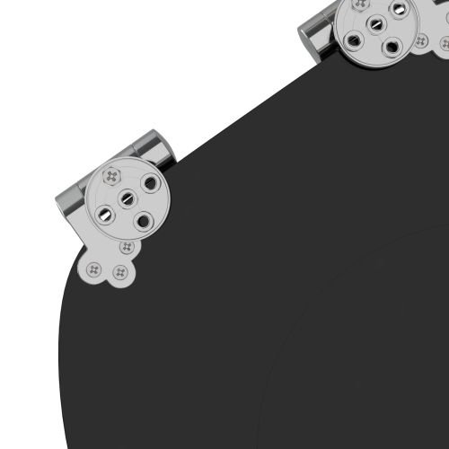 Мека затваряща се тоалетна седалка Черен 44 x 38 см ПДЧ