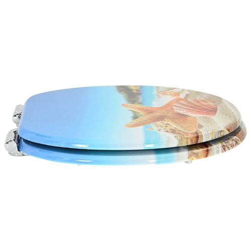 Мека затваряща се тоалетна седалка Морска миданка 44 x 38 см