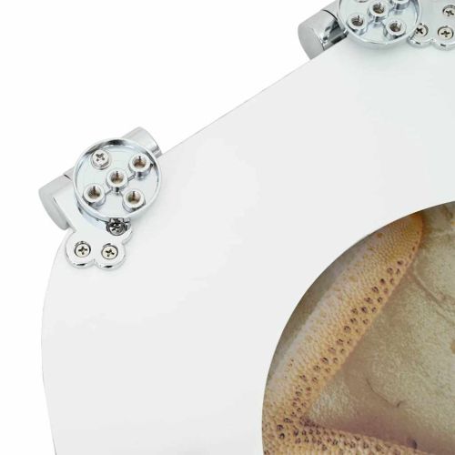 Мека затваряща се тоалетна седалка Жълт и бял 44 x 38 см ПДЧ