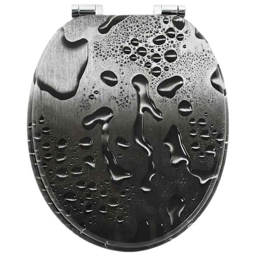 Мека затваряща се тоалетна седалка Сив 44 x 38 см ПДЧ