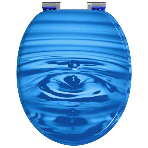 Мека затваряща се тоалетна седалка Син капсула 44 x 38 см ПДЧ