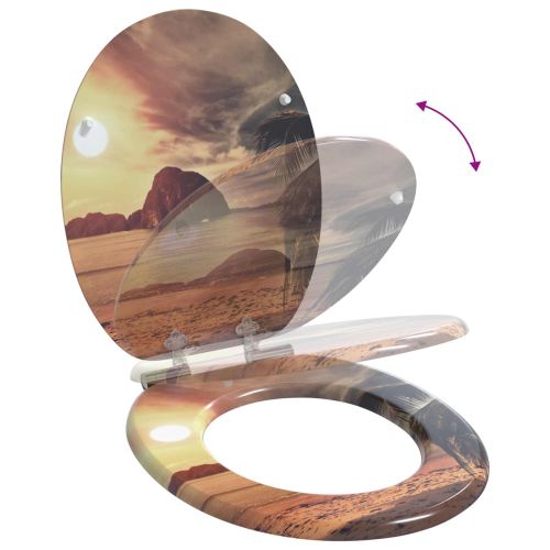 Мека затваряща се тоалетна седалка Оранжево 44 x 38 см ПДЧ