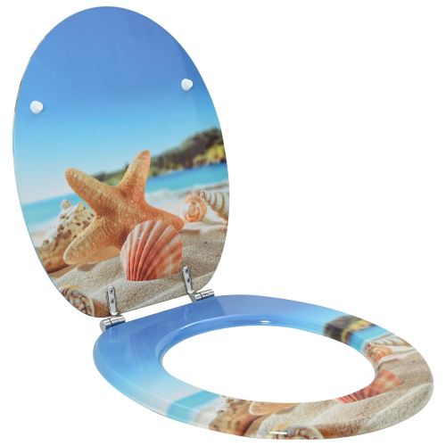Мека затваряща се тоалетна седалка Светло синьо 44 x 38 см ПДЧ