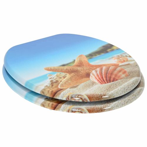 Мека затваряща се тоалетна седалка Светло синьо 44 x 38 см ПДЧ