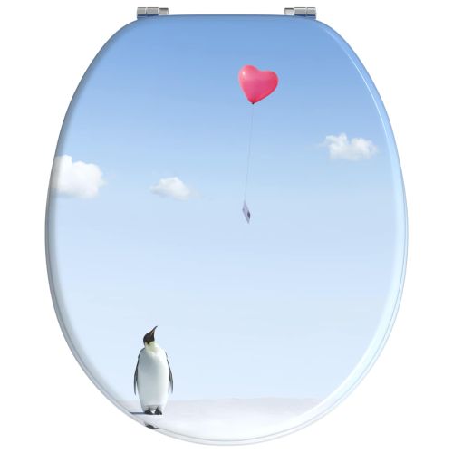 Мека затваряща се тоалетна седалка Синьо 44 x 38 см ПДЧ