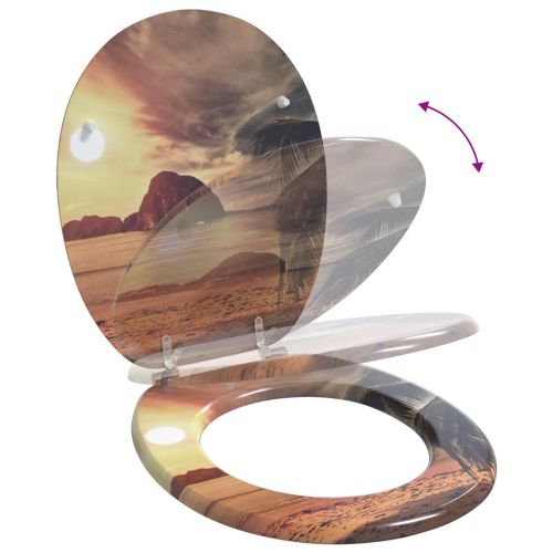 Мека затваряща се тоалетна седалка Оранжево 44 x 38 см ПДЧ