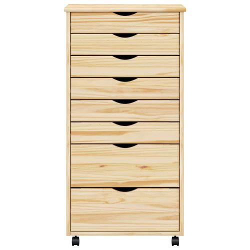 Ролков шкаф с чекмеджета с колело MOSS Ясна лакова покривка