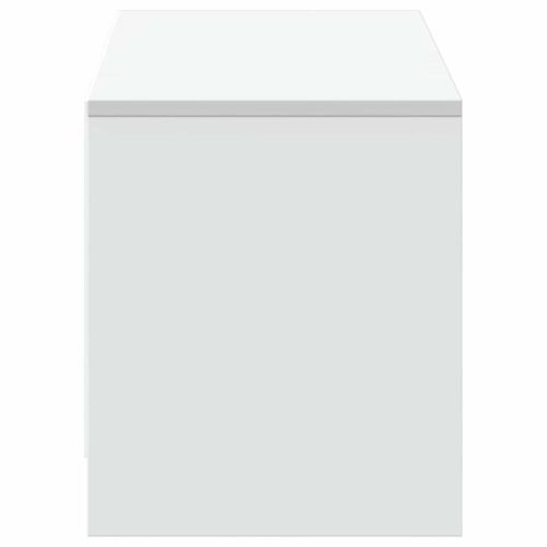 ТВ шкаф с LED с чекмедже Бяло 140 x 34 x 40 см Инженерно дърво