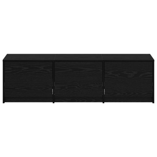 ТВ шкаф с LED Черния дъб 140 x 34 x 40 см Инженерно дърво