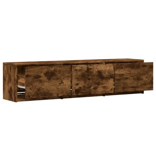 ТВ шкаф с LED Димян дъб 165 x 34 x 40 см Инженерно дърво