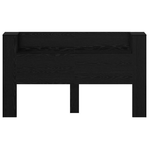 Табла за легло с LED осветление Черен Дъб 180 x 16,5 x 103,5 cm