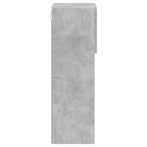 ТВ шкафове с LED осветление 2 бр бетонно сиви 30,5x30x90 см