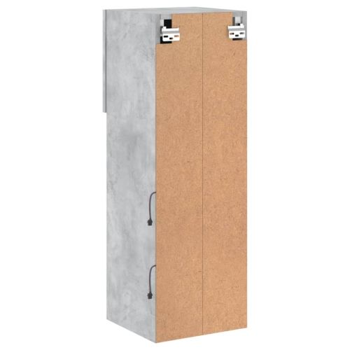 ТВ шкафове с LED осветление 2 бр бетонно сиви 30,5x30x90 см