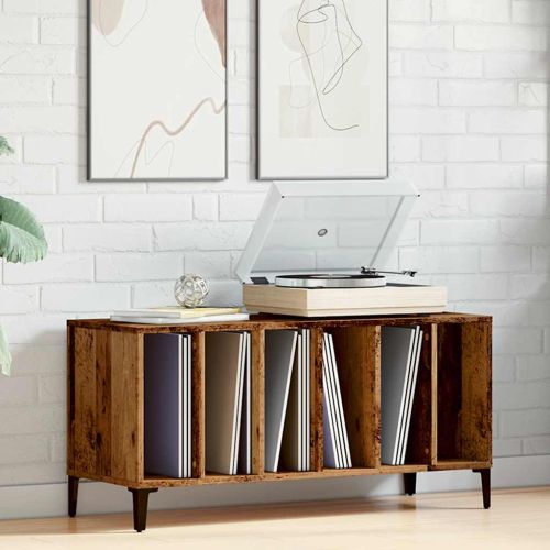 Шкаф за грамофонни плочи, 100x38x48 см, инженерно дърво