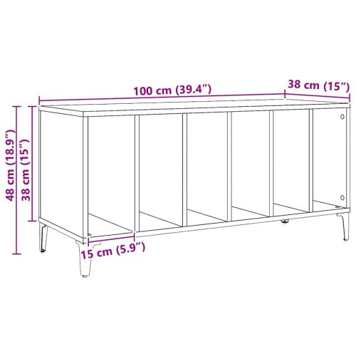 Шкаф за плочи Artisan Oak 100x38x48 cm Инженерна дървесина