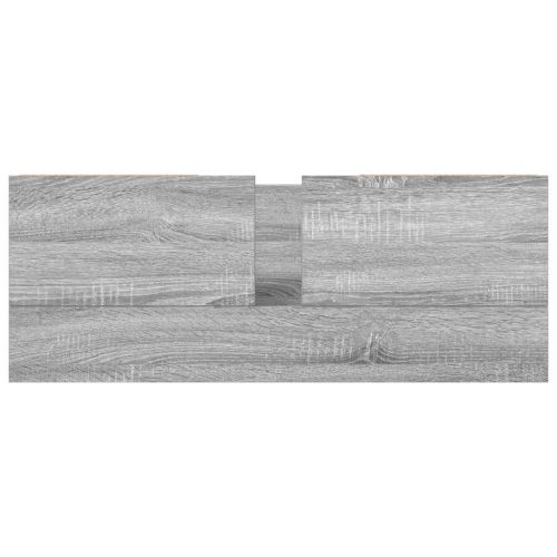 Шкаф за умивалник с чекмеджета сив сонома 90x34,5x60 cm