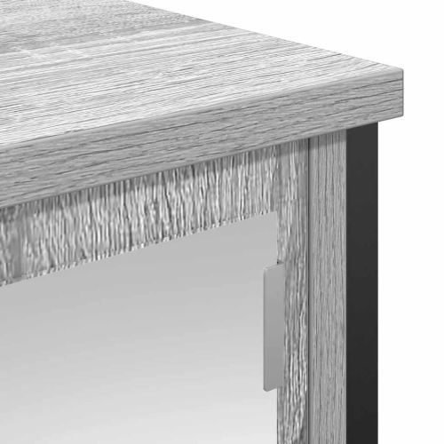 Стенен шкаф за баня с огледало сив сонома 50x21x60 cm