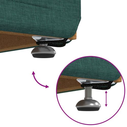 Стук Тъмен зелен 61 x 41 x 40 см Текстил и конструирано дърво