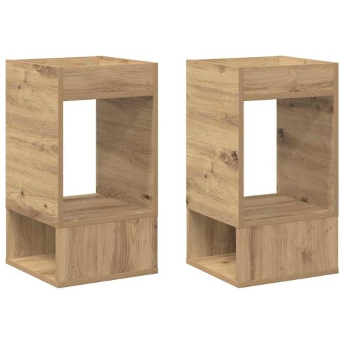 Крайна масичка 2 pcs Дъб 30 x 30 x 56 см Инженерно дърво