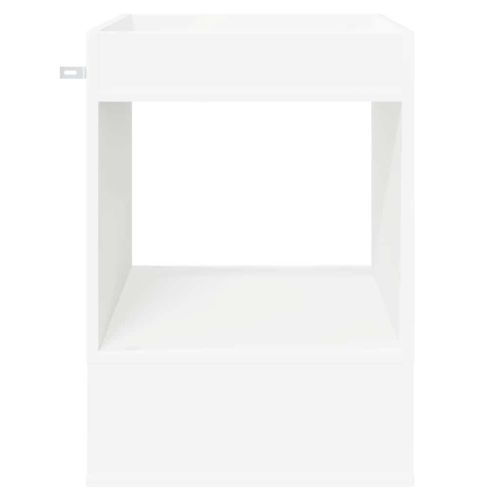 Крайна масичка 2 pcs Бяло 40 x 40 x 56 см Инженерно дърво