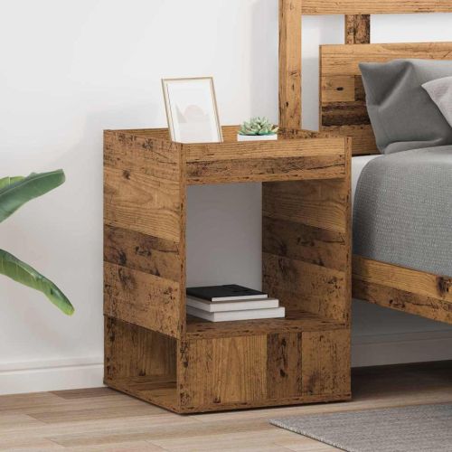 Крайна масичка 2 pcs Старо дърво 40 x 40 x 56 см